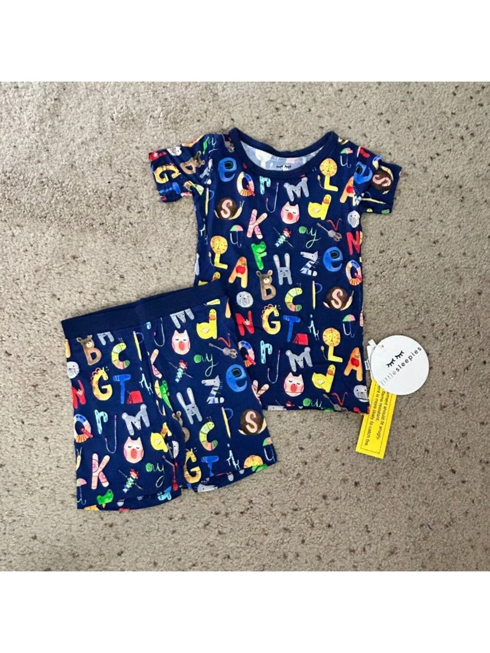 NEW Little Sleepies 2 Piece Pajama Set Short Sleeve Shirt & Shorts Size 3T